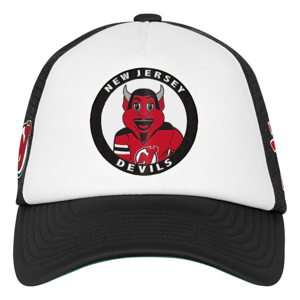 New Jersey Devils Mitchell & Ness Youth Mascot Adjustable Trucker Hat Outlet
