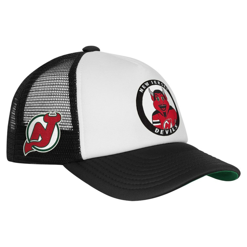 New Jersey Devils Mitchell & Ness Youth Mascot Adjustable Trucker Hat Outlet