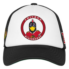 Chicago Blackhawks Mitchell & Ness Youth Mascot Adjustable Trucker Hat On Sale