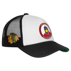 Chicago Blackhawks Mitchell & Ness Youth Mascot Adjustable Trucker Hat On Sale
