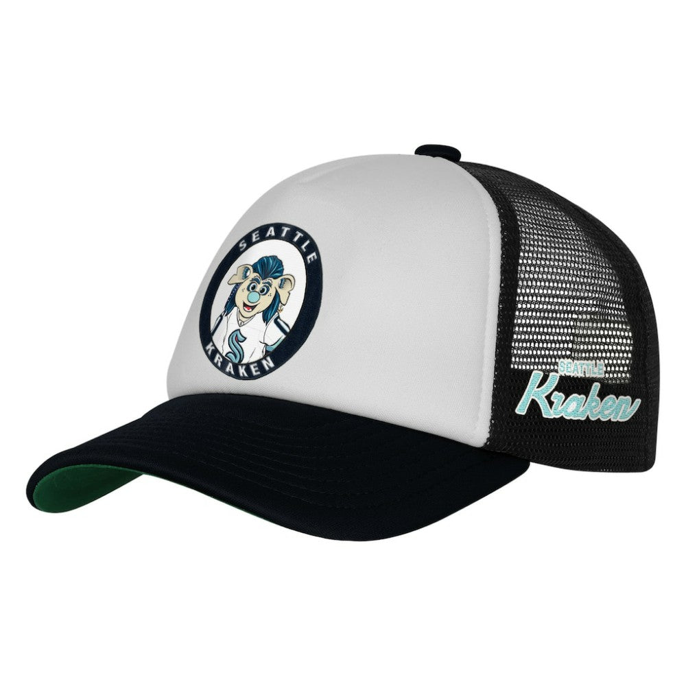 Seattle Kraken Mitchell & Ness Youth Mascot Adjustable Trucker Hat For Sale