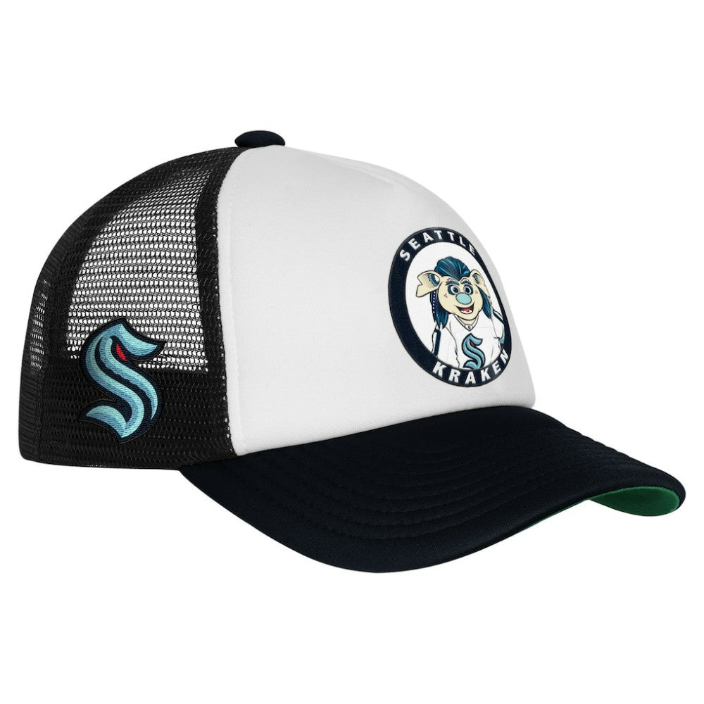 Seattle Kraken Mitchell & Ness Youth Mascot Adjustable Trucker Hat For Sale