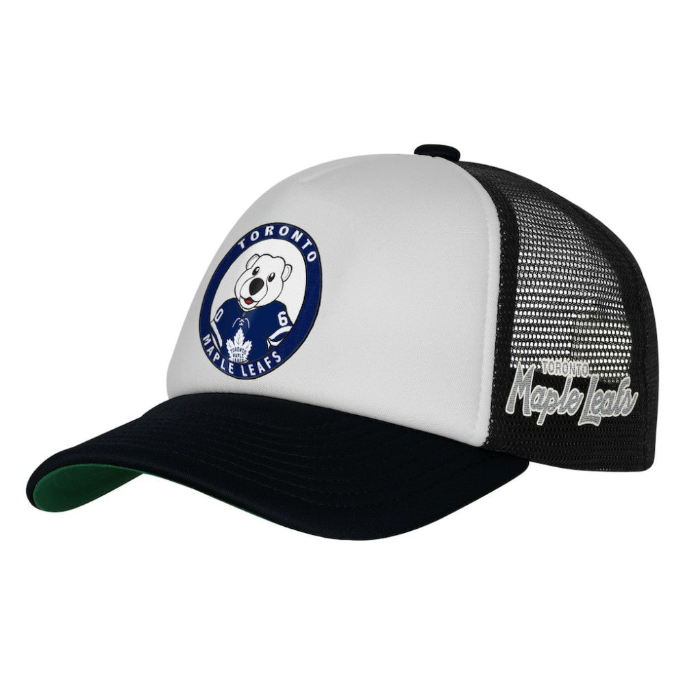 Toronto Maple Leafs Mitchell & Ness Youth Mascot Adjustable Trucker Hat For Sale