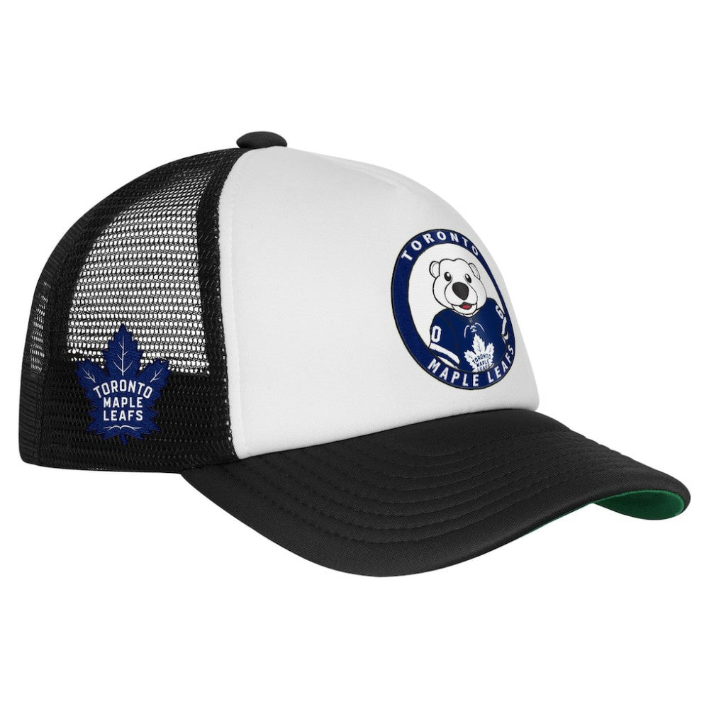 Toronto Maple Leafs Mitchell & Ness Youth Mascot Adjustable Trucker Hat For Sale
