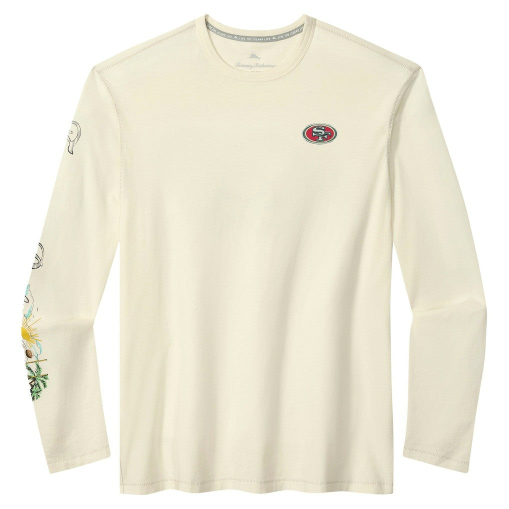 San Francisco 49ers Tommy Bahama Oasis Endzone Lux Long Sleeve T-Shirt