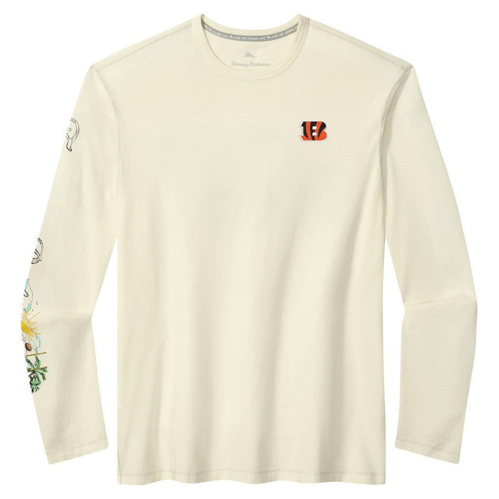 Cincinnati Bengals Tommy Bahama Oasis Endzone Lux Long Sleeve T-Shirt