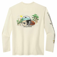Detroit Lions Tommy Bahama Oasis Endzone Lux Long Sleeve T-Shirt