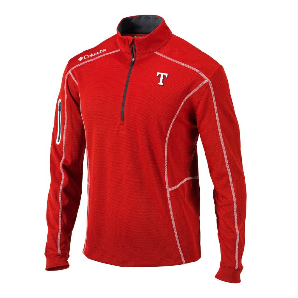 Texas Rangers Columbia Omni-Wick Shotgun Quarter-Zip Pullover | MLB US