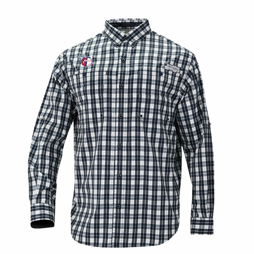 Cleveland Guardians Columbia Super Tamiami Omni-Shade Long Sleeve Button-Down Shirt | MLB US