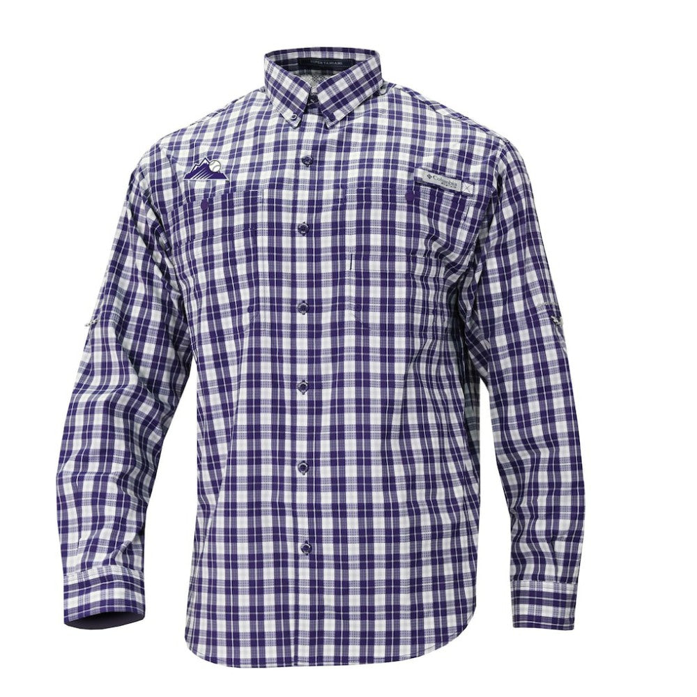 Colorado Rockies Columbia Super Tamiami Omni-Shade Long Sleeve Button-Down Shirt | MLB Sale