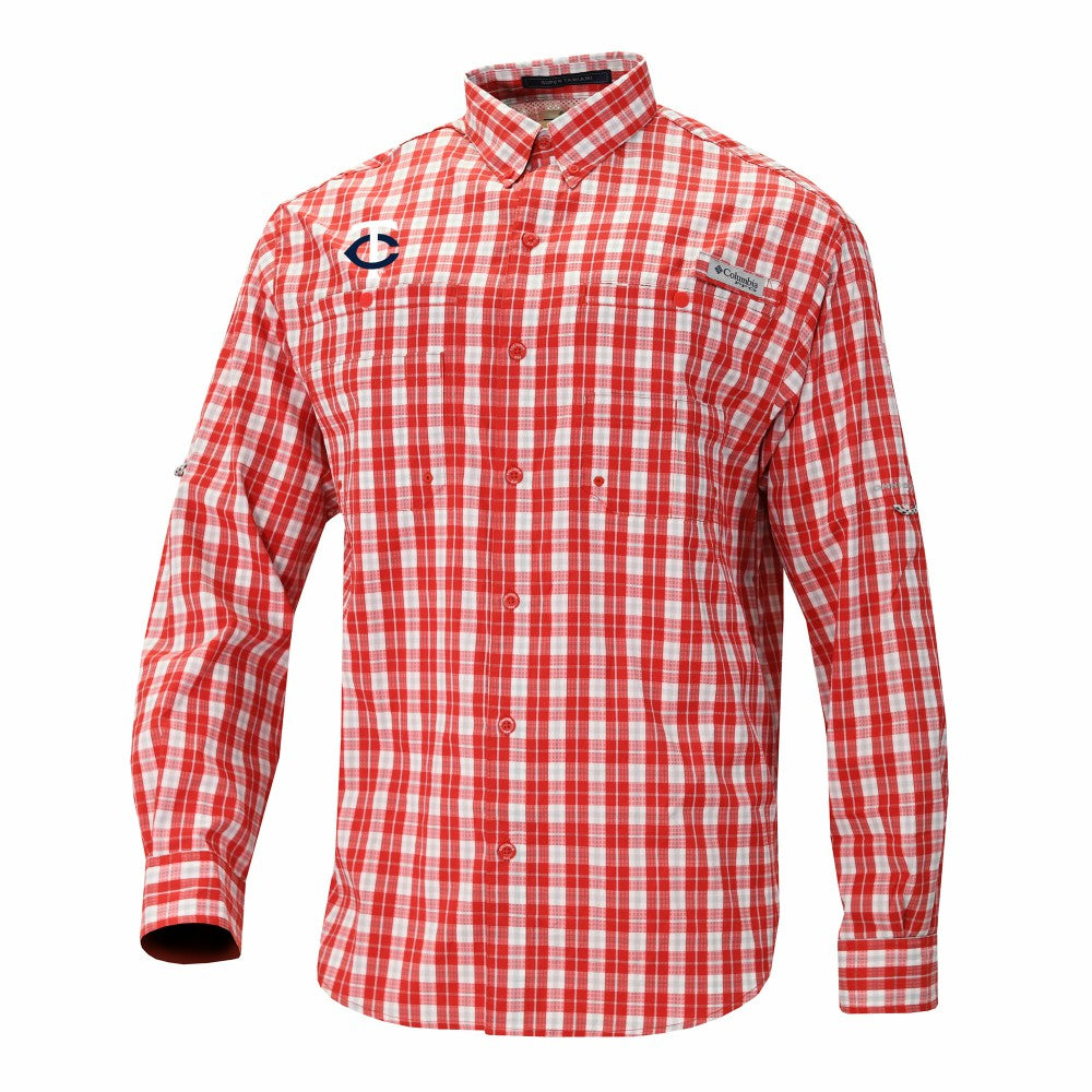 Minnesota Twins Columbia Super Tamiami Omni-Shade Long Sleeve Button-Down Shirt | MLB Near me