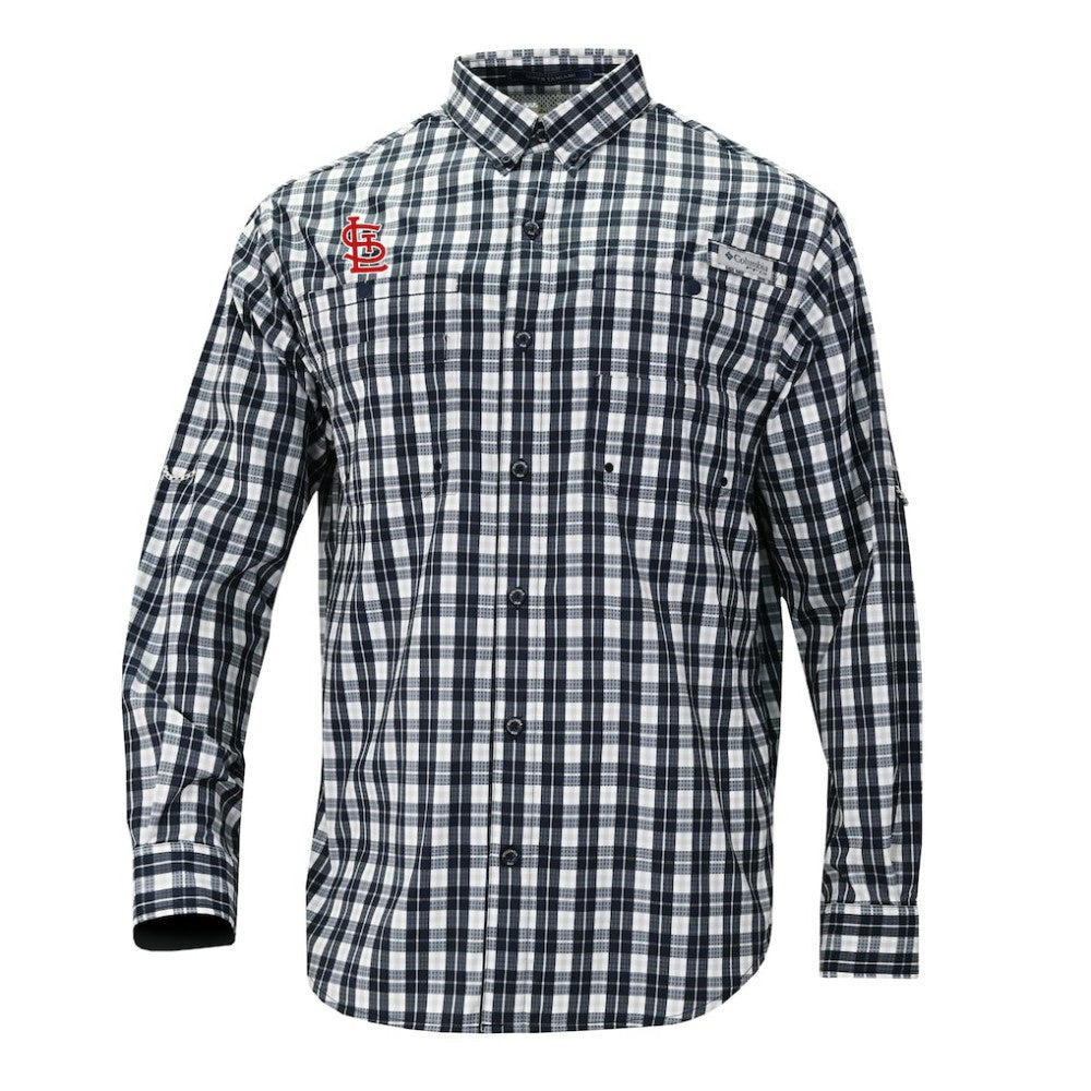 St. Louis Cardinals Columbia Super Tamiami Omni-Shade Long Sleeve Button-Down Shirt | MLB For sale