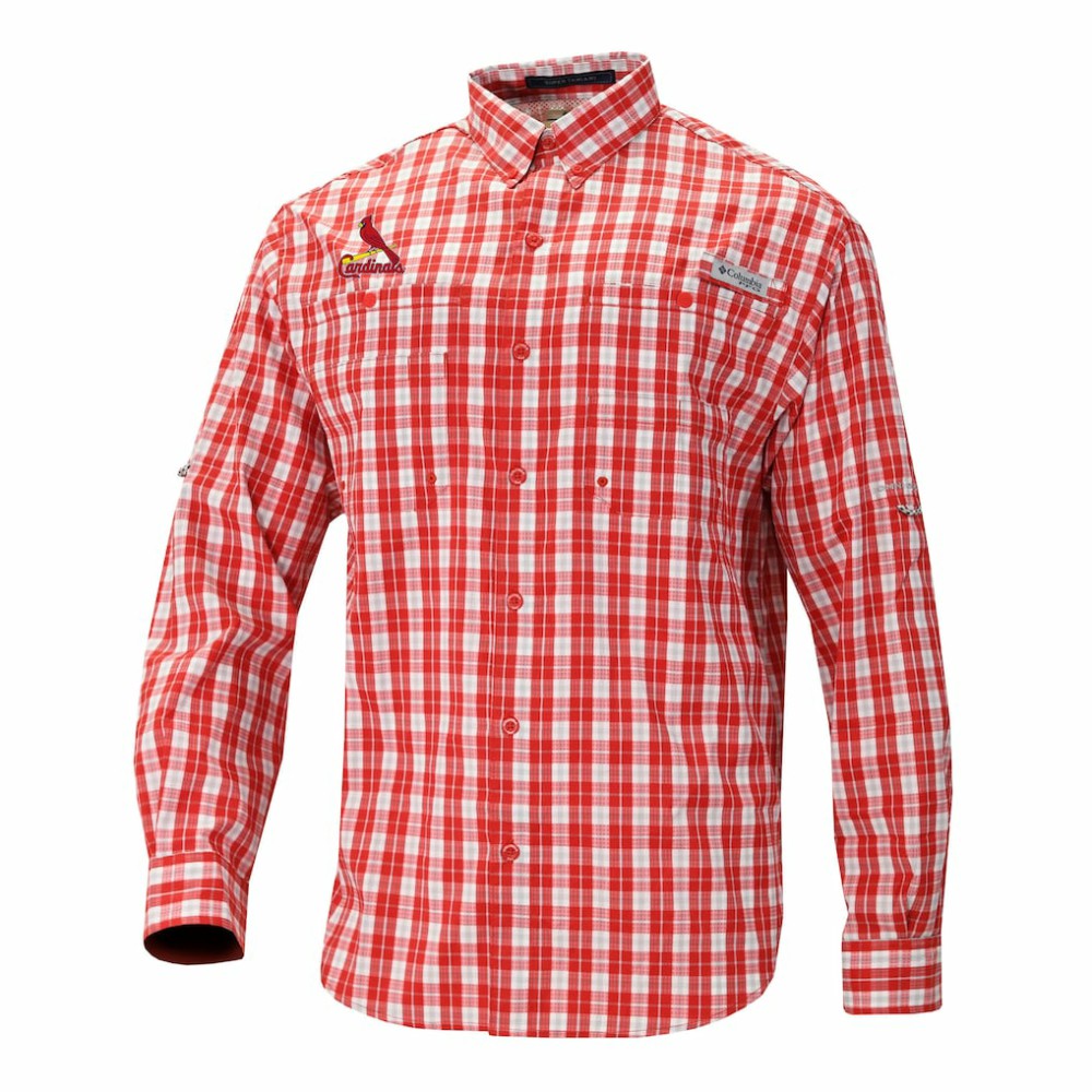 St. Louis Cardinals Columbia Super Tamiami Omni-Shade Long Sleeve Button-Down Shirt | MLB US