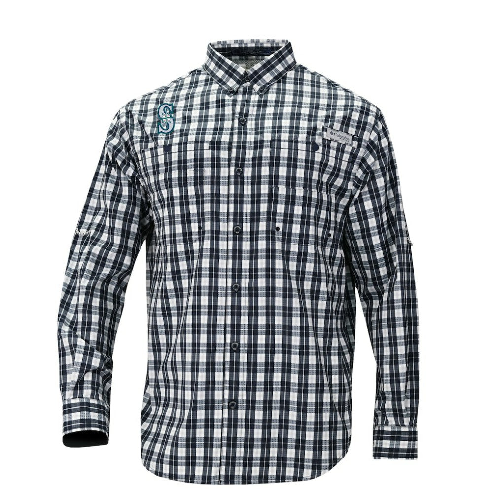 Seattle Mariners Columbia Super Tamiami Omni-Shade Long Sleeve Button-Down Shirt | MLB US
