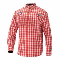 Toronto Blue Jays Columbia Super Tamiami Omni-Shade Long Sleeve Button-Down Shirt | MLB Discount
