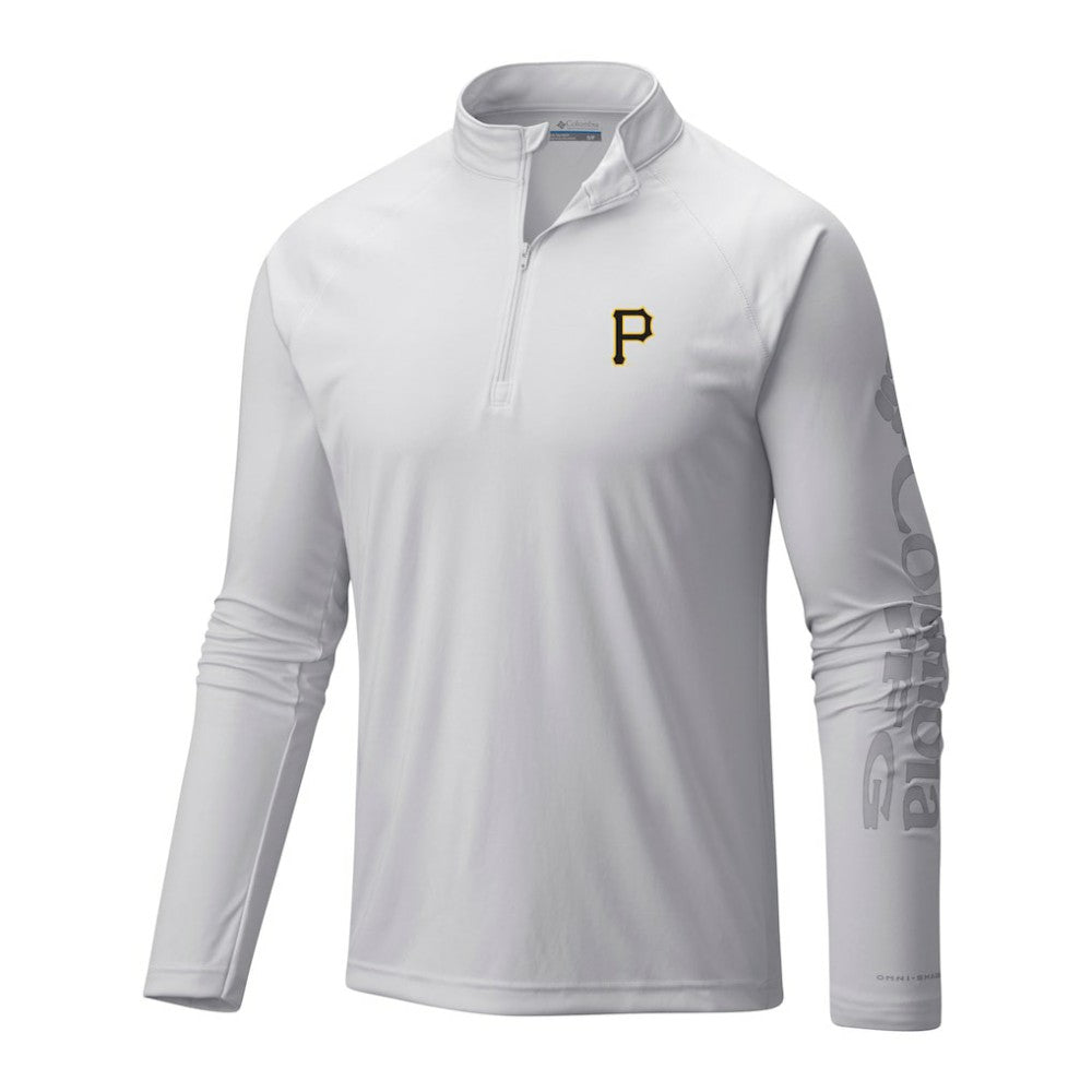 Pittsburgh Pirates Columbia Terminal Tackle Omni-Wick Raglan Quarter-Zip Pullover | MLB Outlet