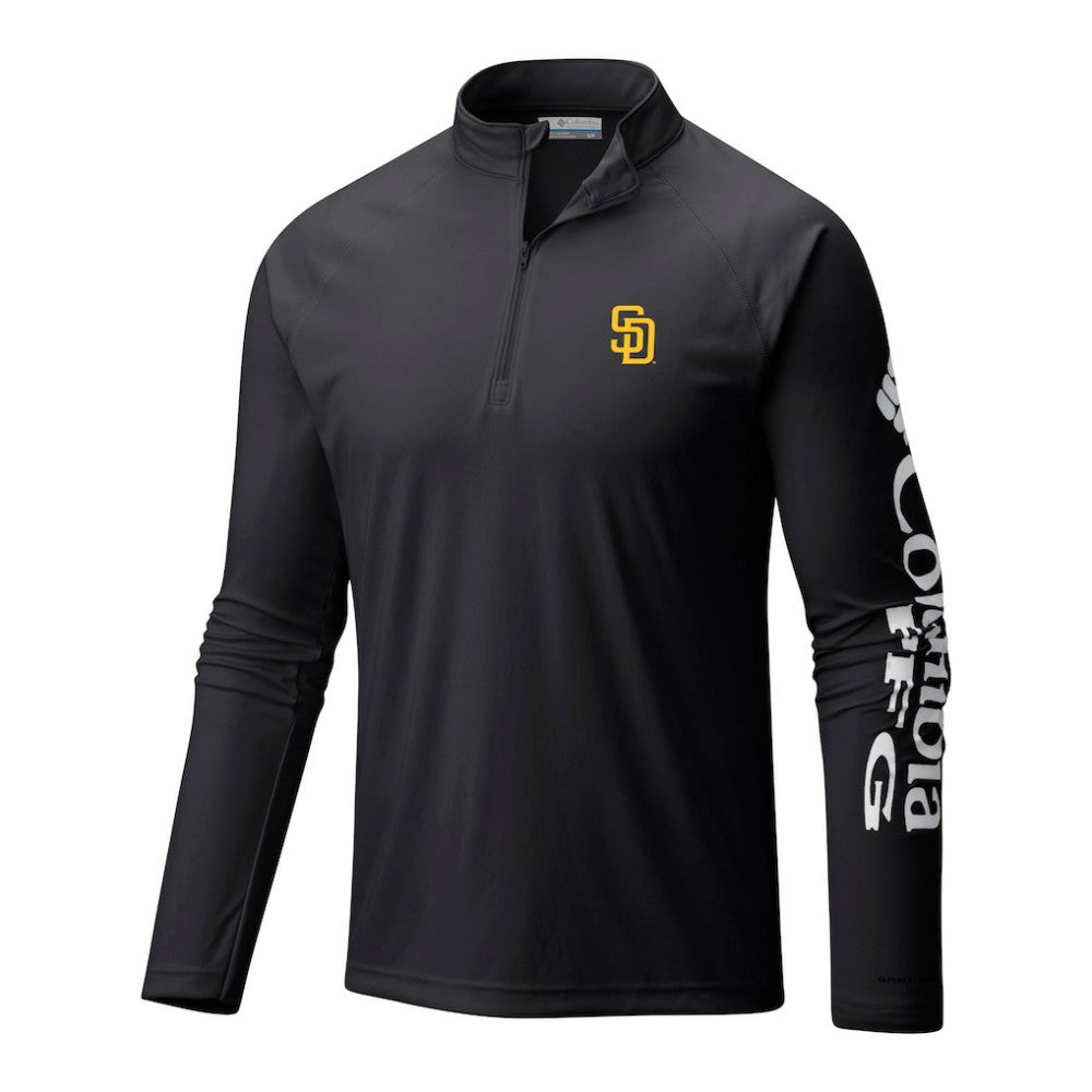 San Diego Padres Columbia Terminal Tackle Omni-Wick Raglan Quarter-Zip Pullover | MLB US