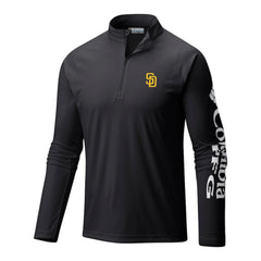 San Diego Padres Columbia Terminal Tackle Omni-Wick Raglan Quarter-Zip Pullover | MLB US
