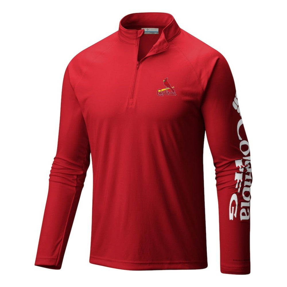 St. Louis Cardinals Columbia Terminal Tackle Omni-Wick Raglan Quarter-Zip Pullover | MLB Online