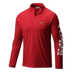 St. Louis Cardinals Columbia Terminal Tackle Omni-Wick Raglan Quarter-Zip Pullover | MLB Online