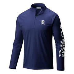 Detroit Tigers Columbia Terminal Tackle Omni-Wick Raglan Quarter-Zip Pullover | MLB New