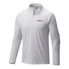Los Angeles Angels Columbia Terminal Tackle Omni-Wick Raglan Quarter-Zip Pullover | MLB Discount
