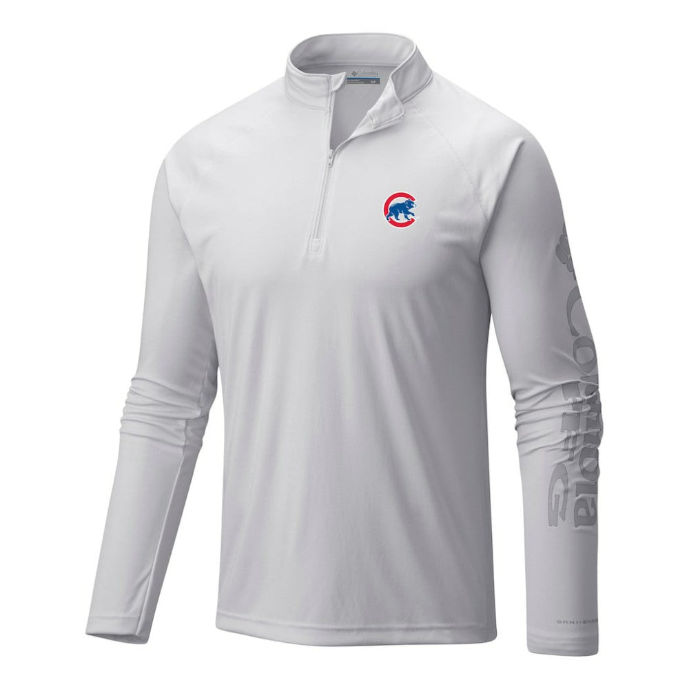 Chicago Cubs Columbia Terminal Tackle Omni-Wick Raglan Quarter-Zip Pullover | MLB Discount