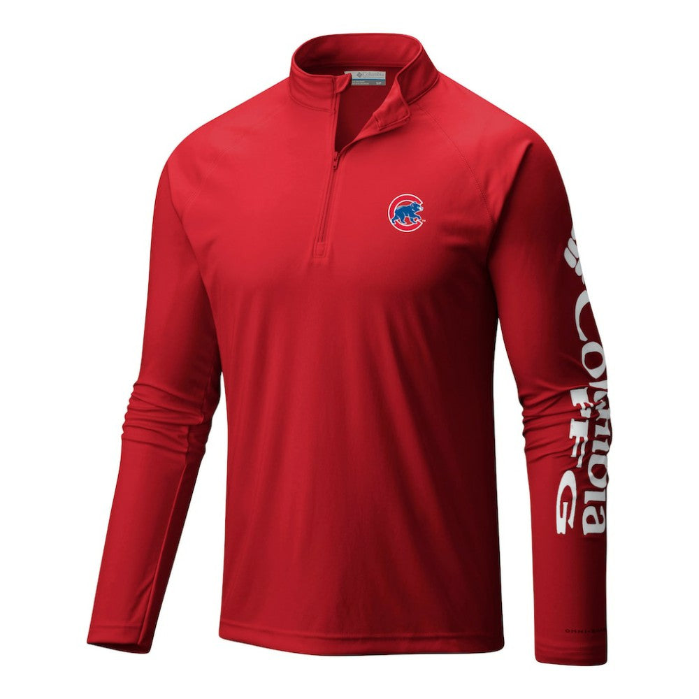 Chicago Cubs Columbia Terminal Tackle Omni-Wick Raglan Quarter-Zip Pullover | MLB Shop