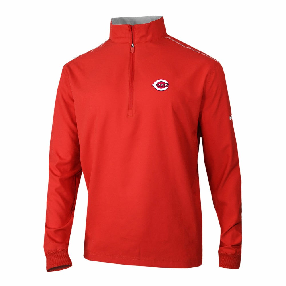 Cincinnati Reds Columbia Omni-Wick Bogey's Paradise Quarter-Zip Pullover | MLB On Sale
