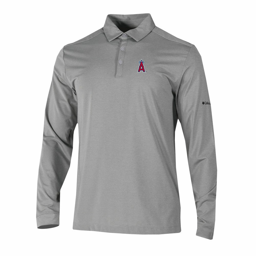 Los Angeles Angels Columbia Omni-Wick Pin High Long Sleeve Polo | MLB US