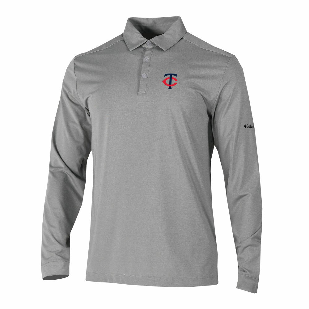 Minnesota Twins Columbia Omni-Wick Pin High Long Sleeve Polo | MLB Discount