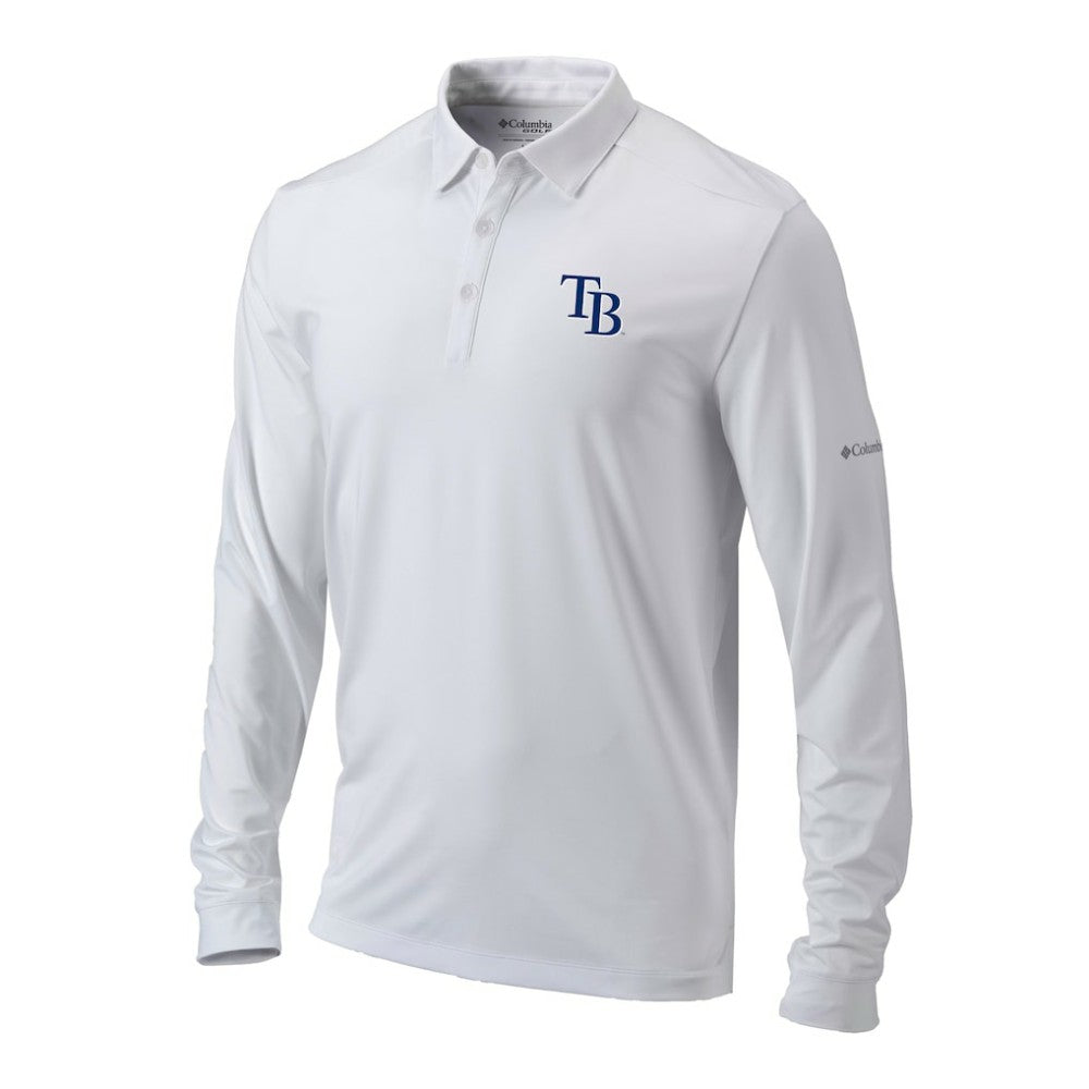 Tampa Bay Rays Columbia Omni-Wick Pin High Long Sleeve Polo | MLB Sale