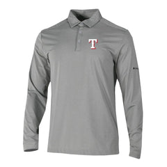 Texas Rangers Columbia Omni-Wick Pin High Long Sleeve Polo | MLB Outlet