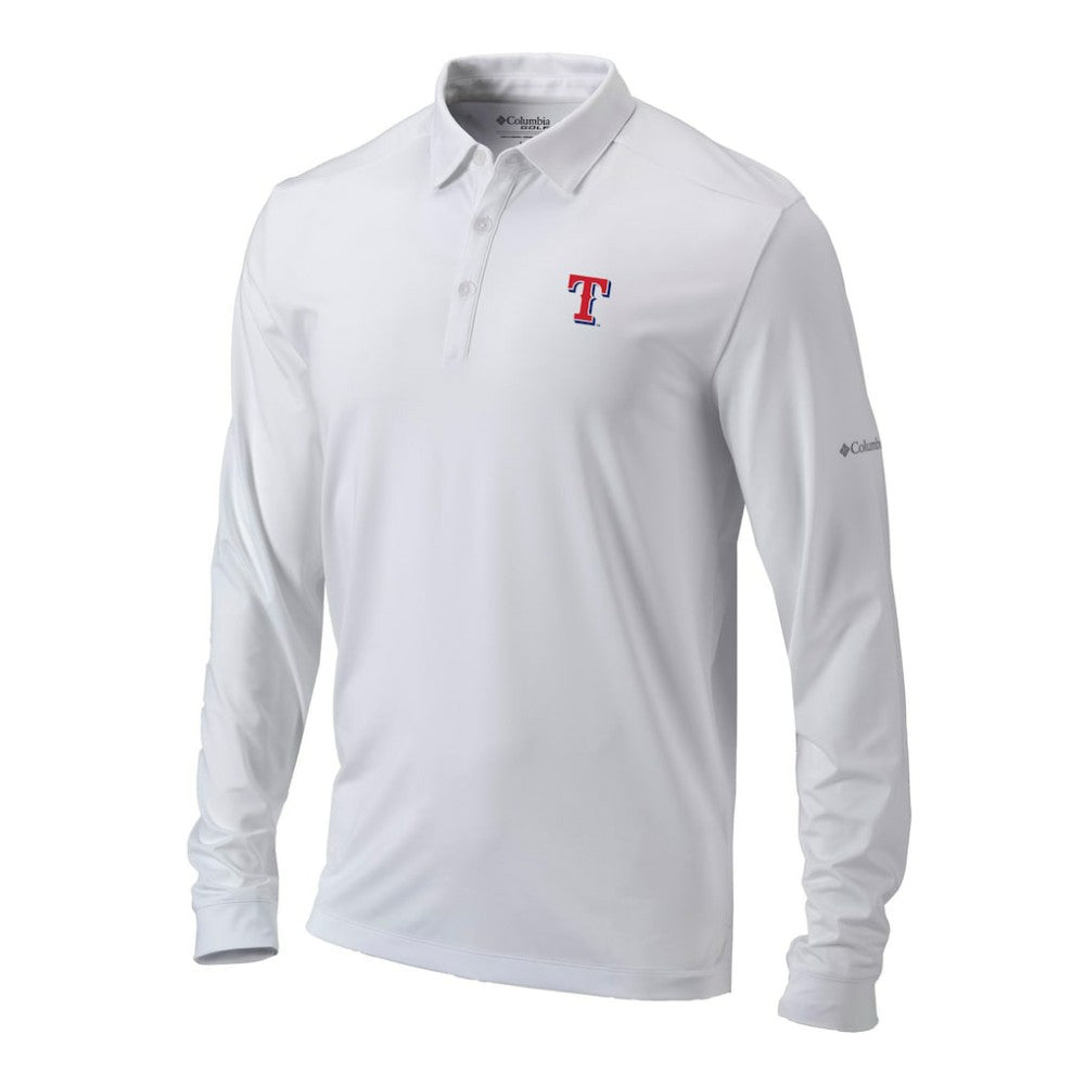 Texas Rangers Columbia Omni-Wick Pin High Long Sleeve Polo | MLB Near me