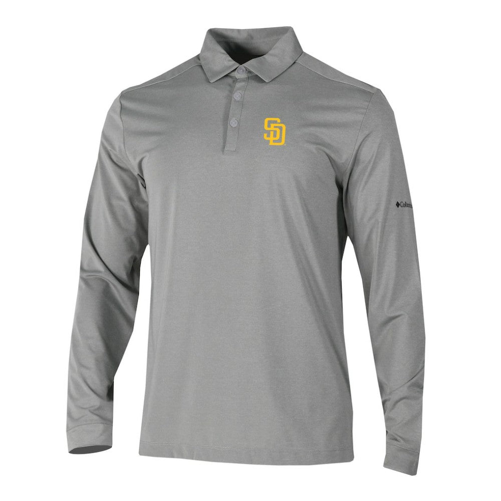 San Diego Padres Columbia Omni-Wick Pin High Long Sleeve Polo | MLB On Sale