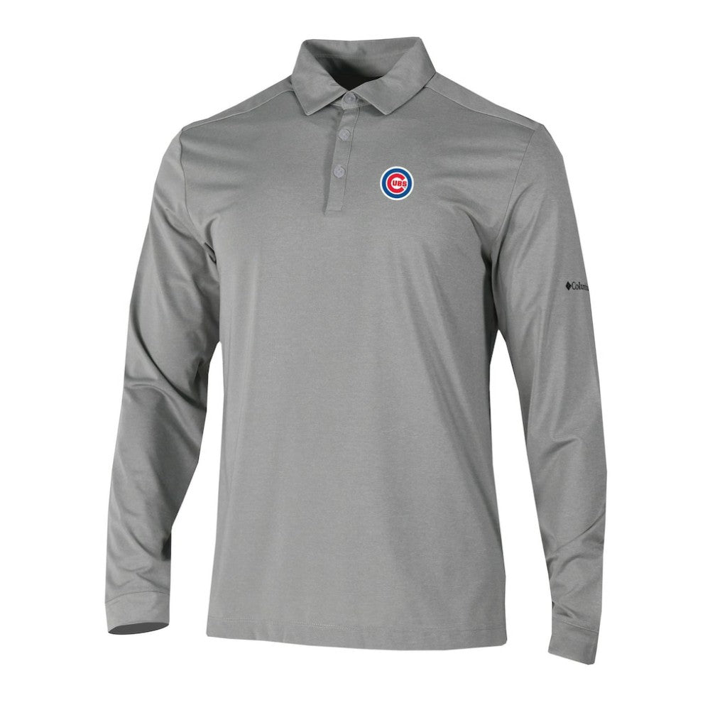 Chicago Cubs Columbia Omni-Wick Pin High Long Sleeve Polo | MLB For sale