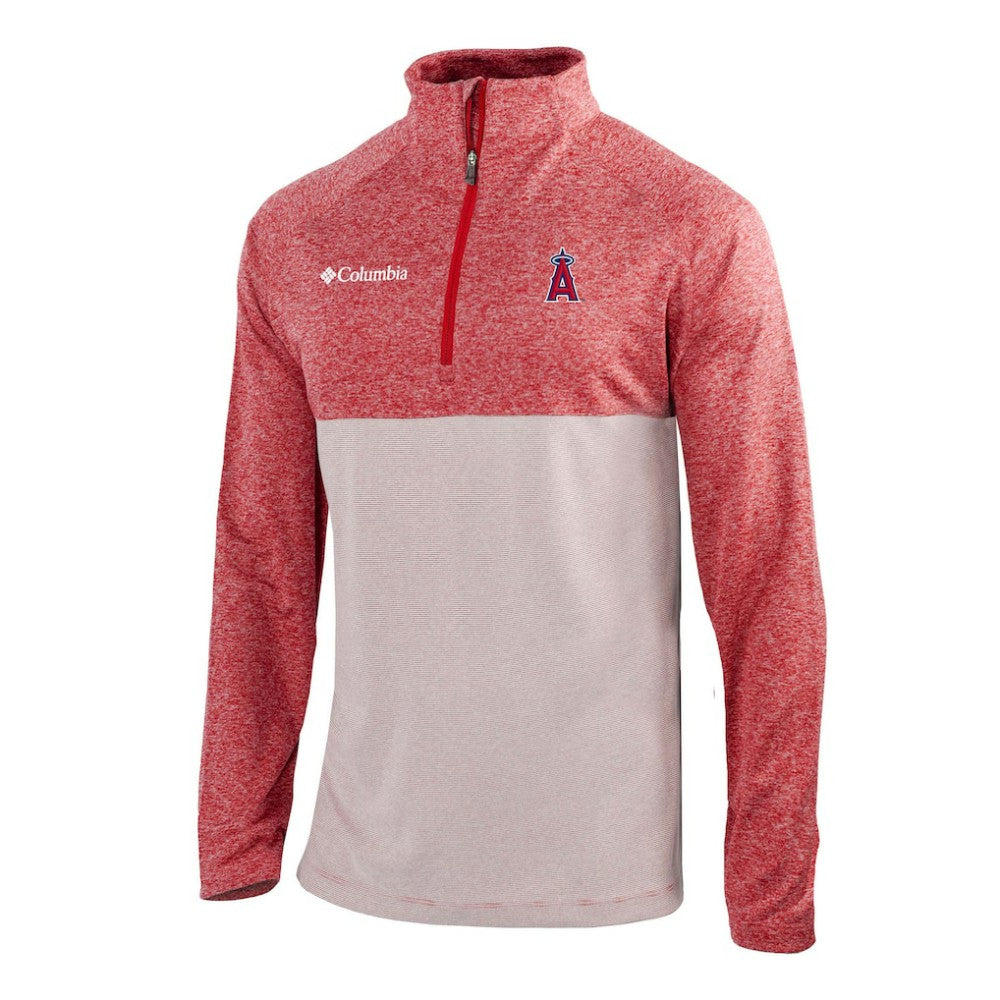 Los Angeles Angels Columbia Omni-Wick Raglan Rockin' It Quarter-Zip Pullover | MLB Discount