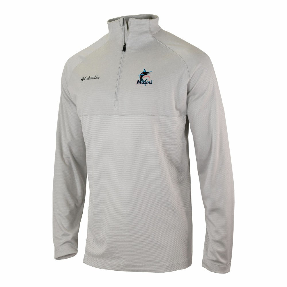 Miami Marlins Columbia Omni-Wick Raglan Rockin' It Quarter-Zip Pullover | MLB New