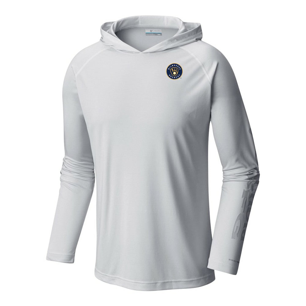 Milwaukee Brewers Columbia Terminal Tackle Omni-Shade Pullover Hoodie | MLB Discount