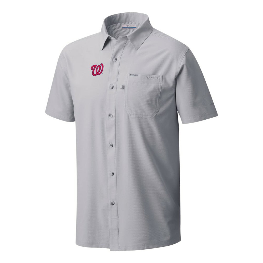 Washington Nationals Columbia Slack Tide Omni-Wick Button-Up Camp Shirt | MLB Discount