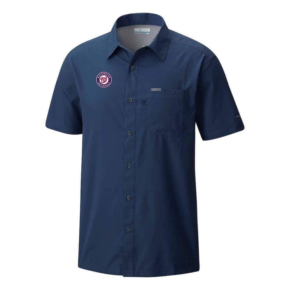 Washington Nationals Columbia Slack Tide Omni-Wick Button-Up Camp Shirt | MLB New