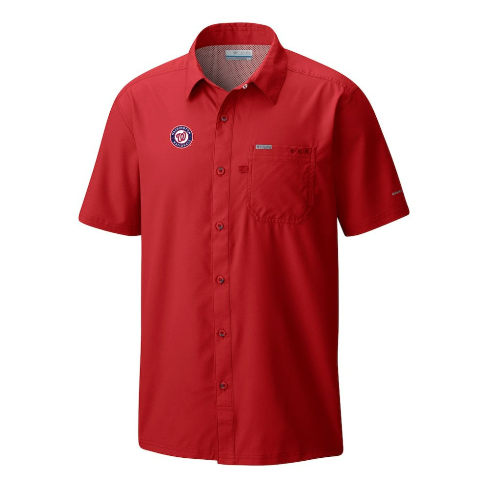Washington Nationals Columbia Slack Tide Omni-Wick Button-Up Camp Shirt | MLB On Sale