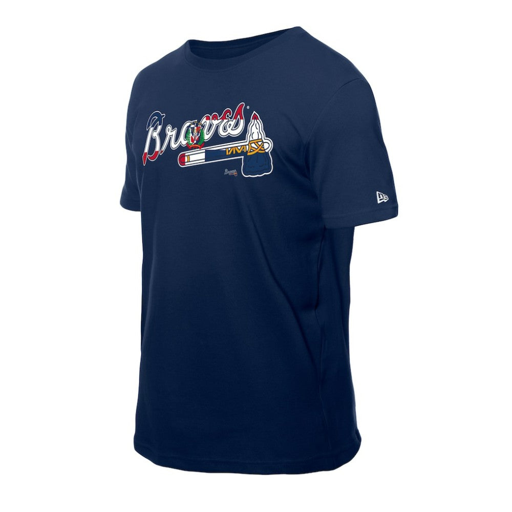 Atlanta Braves New Era Dominican Republic Flag Logo T-Shirt | MLB Sale