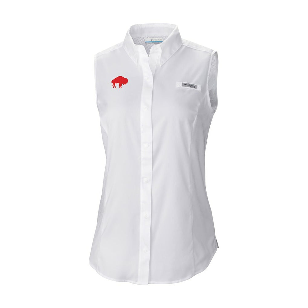 Buffalo Bills Columbia Women's Historic Tamiami Omni-Shade Sleeveless Button-Up Shirt