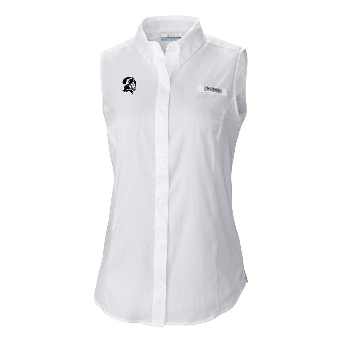 Tampa Bay Buccaneers Columbia Women's Historic Tamiami Omni-Shade Sleeveless Button-Up Shirt