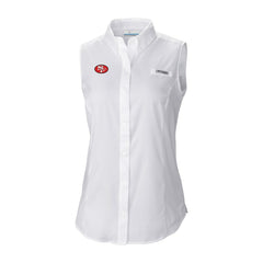 San Francisco 49ers Columbia Women's Historic Tamiami Omni-Shade Sleeveless Button-Up Shirt