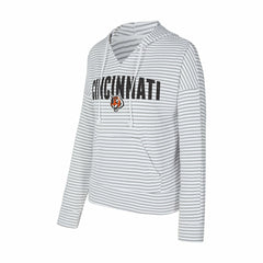 Cincinnati Bengals  Concepts Sport Women's Liftoff Striped V-Neck Hoodie