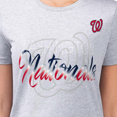 Washington Nationals G-III 4Her by Carl Banks Women's Super-Slim Fit Lightweight Shadow Logo Graphic T-Shirt | MLB Outlet