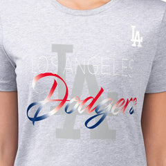 Los Angeles Dodgers G-III 4Her by Carl Banks Women's Super-Slim Fit Lightweight Shadow Logo Graphic T-Shirt | MLB Near me