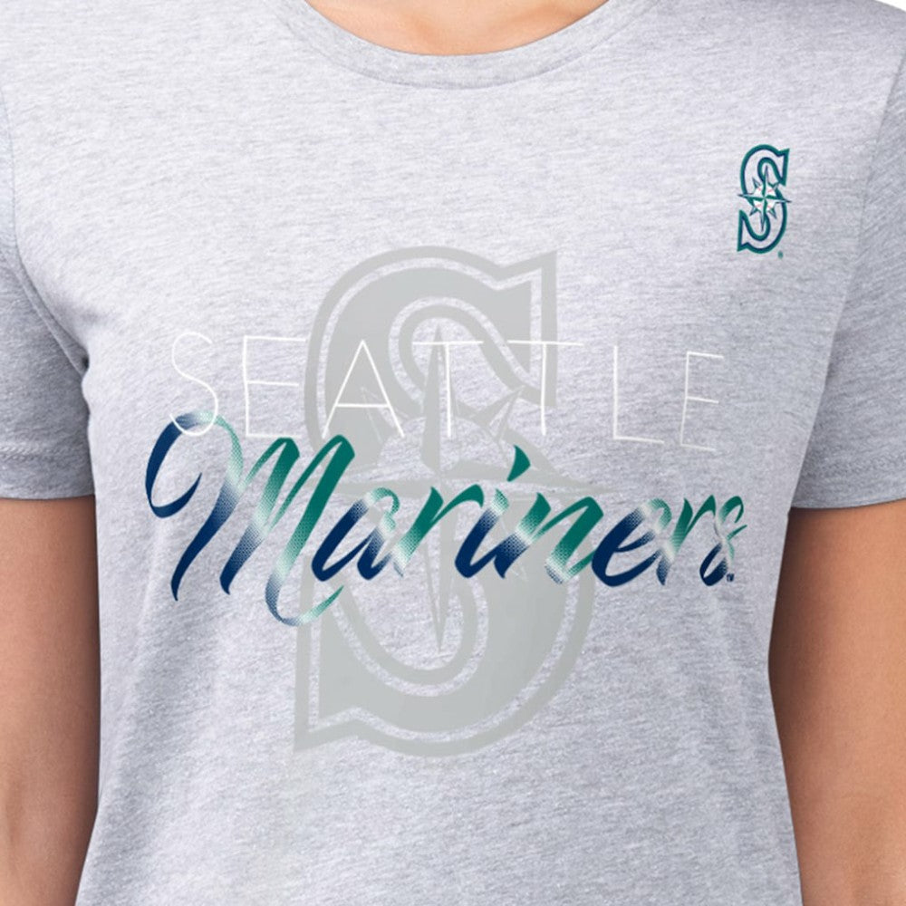 Seattle Mariners G-III 4Her by Carl Banks Women's Super-Slim Fit Lightweight Shadow Logo Graphic T-Shirt | MLB Sale